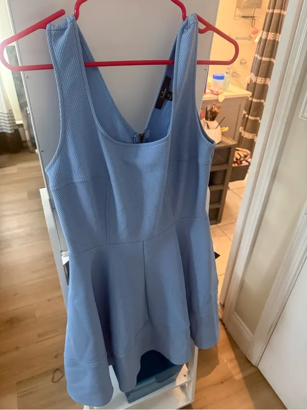 Lulu's Light Blue Scoop Neck Skater Dress - Image 2