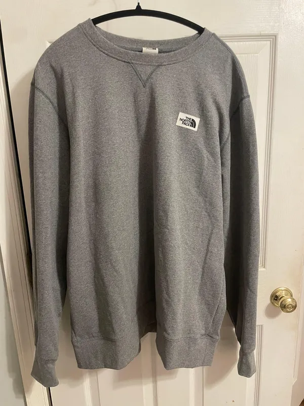 The North Face Gray Heritage Patch Crewneck - Image 2