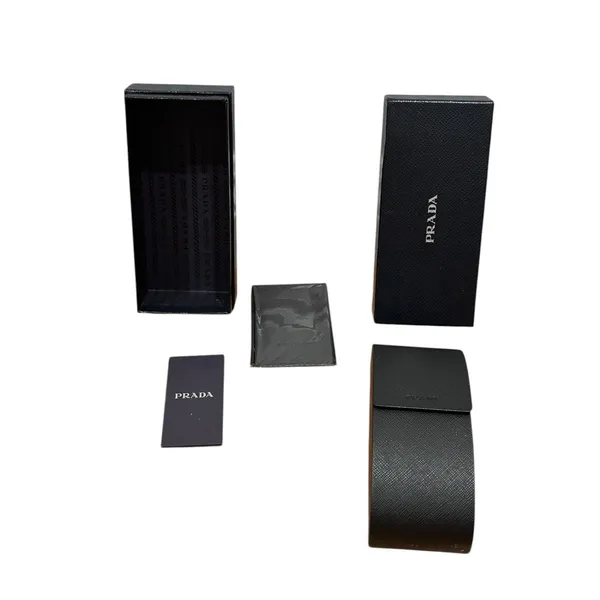New Prada Authentic Eyeglasses Sunglasses Black Large Magnetic Case Cloth - Image 2