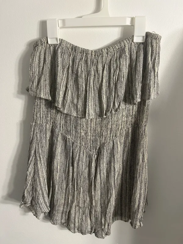 Prómesa Black and White Strapless Romper - Image 2