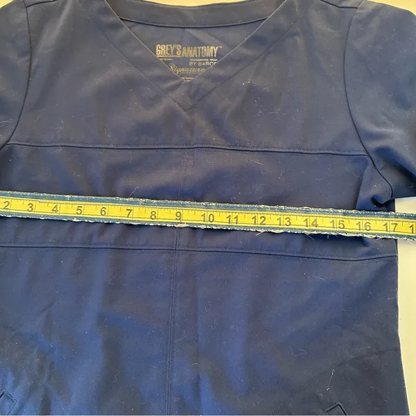 Grey's Anatomy Deep Blue V-Neck Women's Top Small - Image 5