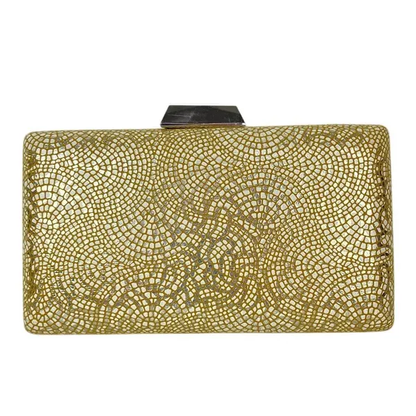 SONDRA ROBERTS Metallic Etched Box Clutch - Image 2
