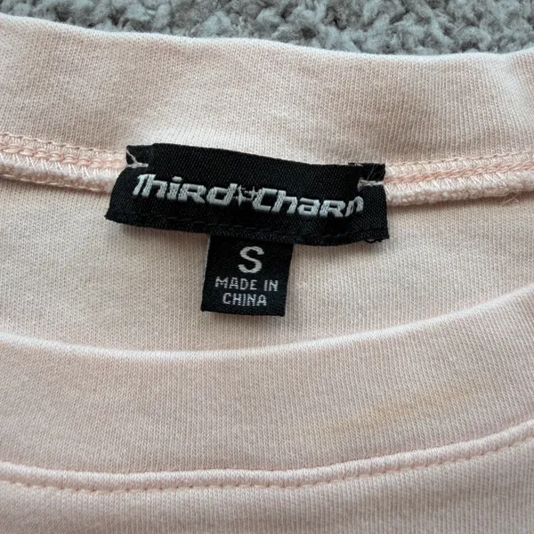 Third Charm PacSun Women Light Pink Star Graphic Baby Tee Shirt Small Crop NWT - Image 4