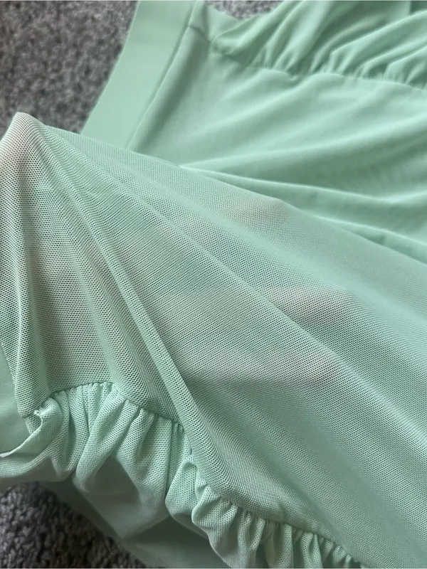 SHEIN Mint Green Ruffle Side Swim Coverup Pants - Image 3