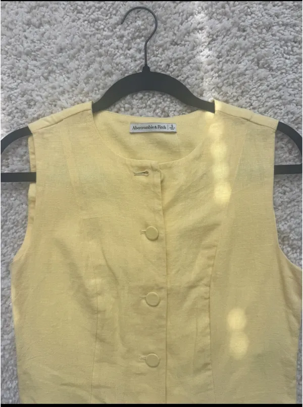 Linen vest button top - Image 2