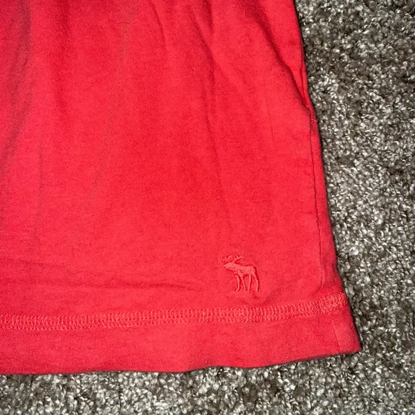 Abercrombie‎ & Fitch Babydoll Tank Top Womens Medium Red Excellent Tie Front Tie - Image 3