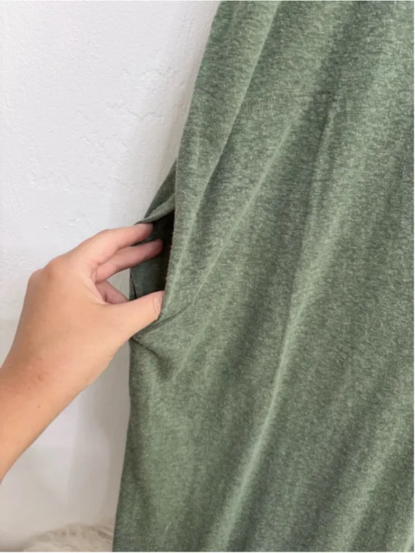 Women's FP Beach Green Short Sleeve Jumpsuit XS Oversized Linen blend - Image 9