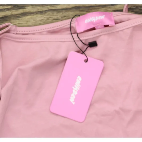 NWT Edikted Womens Knit Deanna Tank Top S16583 Pink XL - Image 7