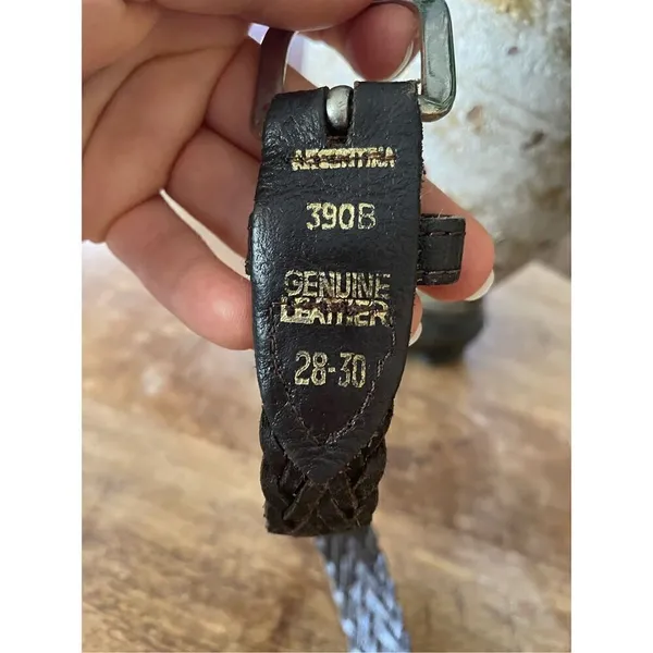 Genuine leather unisex belt Brown - Image 2