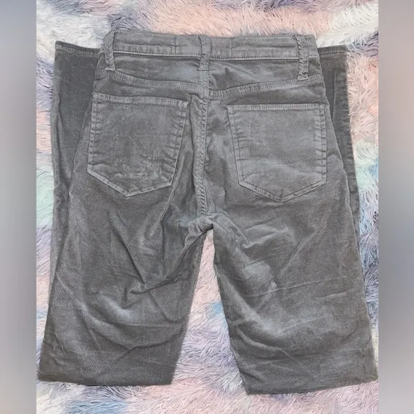 Gap Gray Velvet High Rise Skinny Jeans - Image 4
