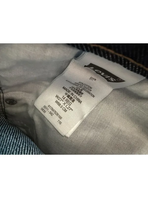 LEVIS Women’s 511 Slim Jeans Size 27 x 27 - Image 7
