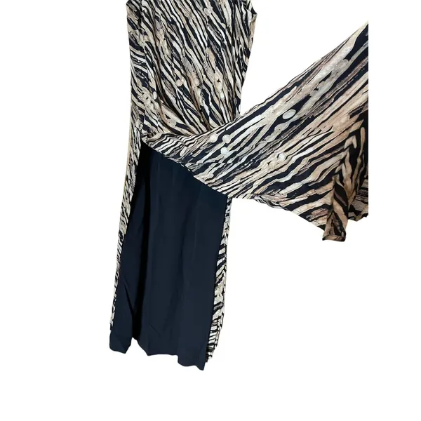 Vintage Sheri Martin Size 12 Dress Shift Sleeveless Side Slits Geometric‎ Long - Image 7