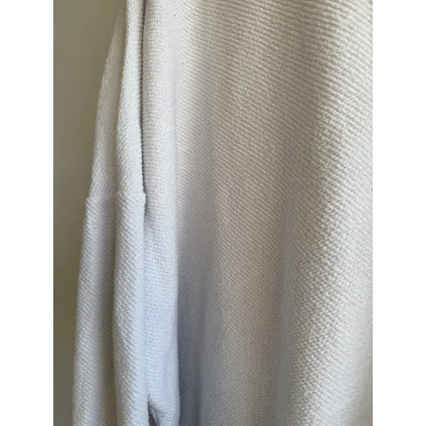Aerie‎ Womens White Textured Oversized Crewneck Sweatshirt Relaxed Fit Small - Image 5