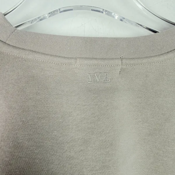 NWT IVL Collective Cropped Crewneck Sweatshirt Cotton Fleece Stone Size Medium M - Image 11