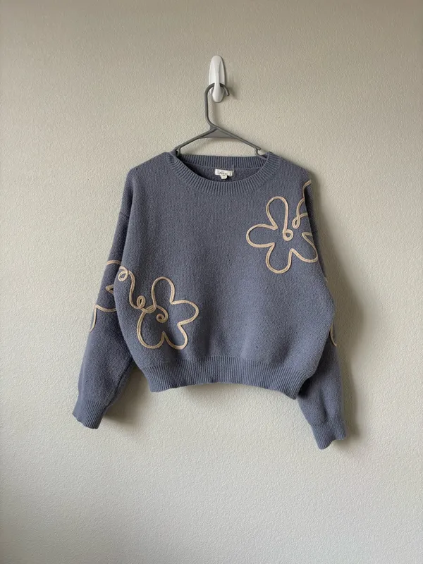 Blue Floral Crewneck - Image 2