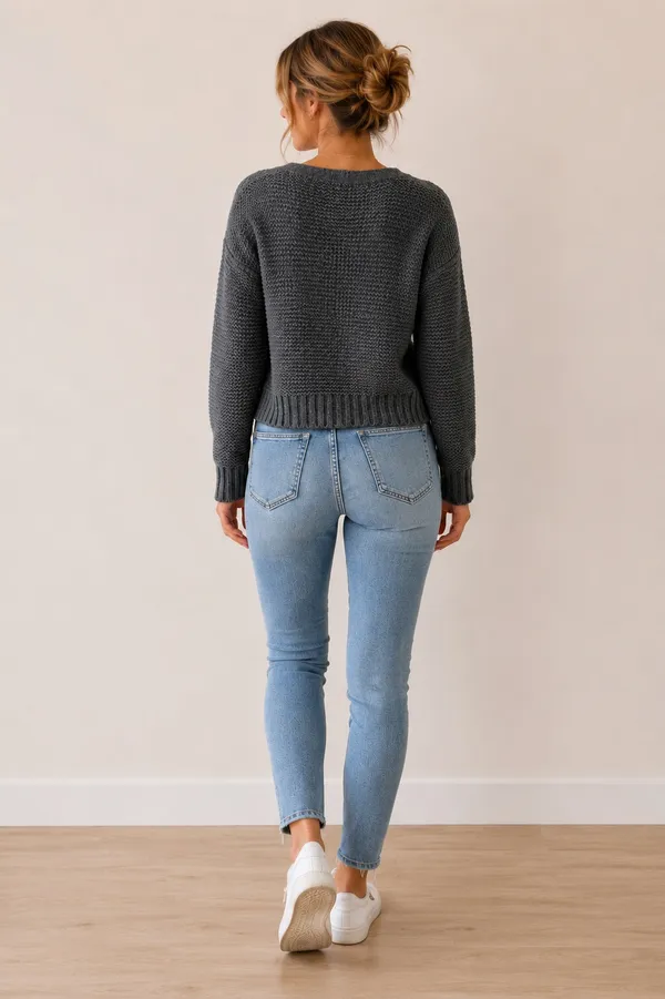 American Eagle Outfitters Charcoal Cardigan - Image 2