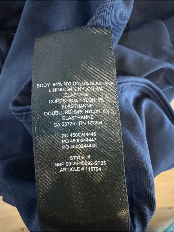 Aritzia Original Contour Esteem Bodysuit navy blue size Small - Image 10