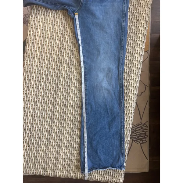 AMO High Rise Kick Crop Jeans size 31 boho minimalist staple flattering luxury - Image 8