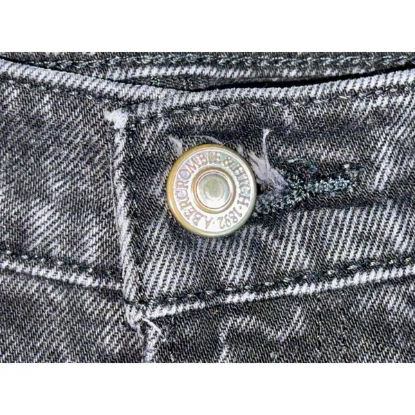 Abercrombie & Fitch The '90s Relaxed Jean High Rise Black Denim Jeans Size 26 2 - Image 5
