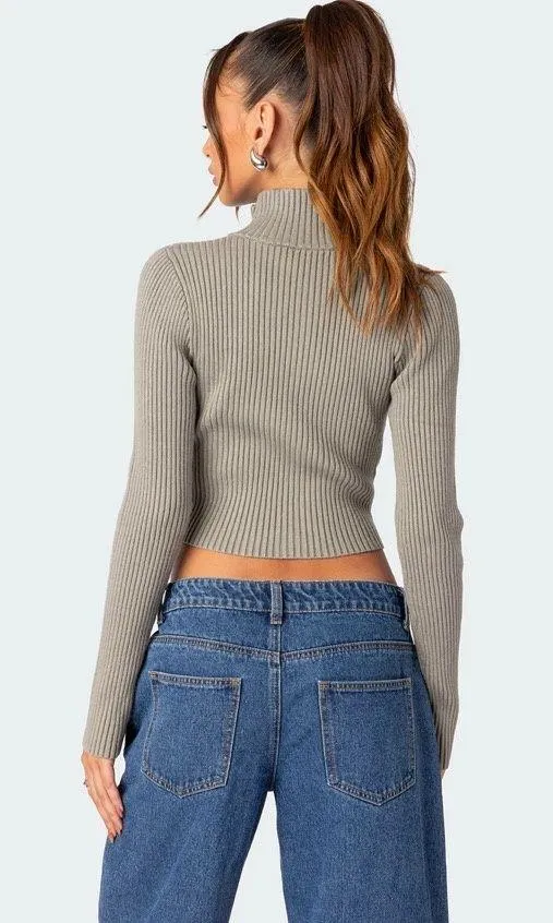 Double Zip Up Cardigan - Image 3