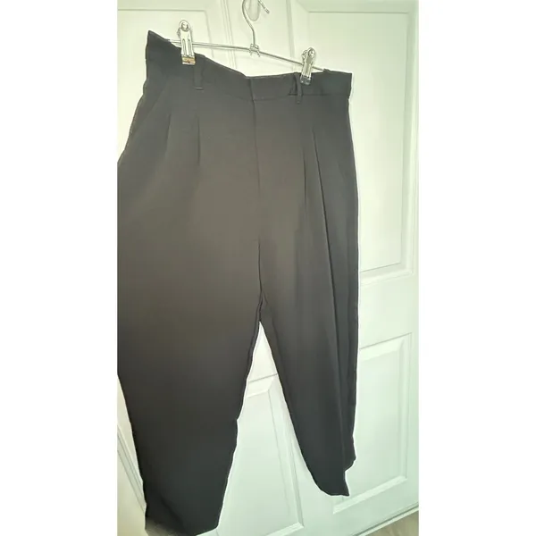 Madewell Neale‎ Pleated Wide-Leg Pants 6 Black High Rise Trousers NWT NL214 - Image 5