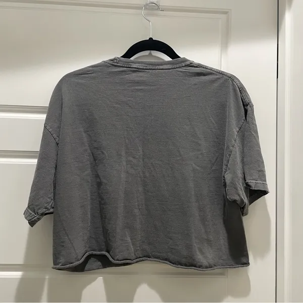 Playboy Grey Short Sleeve Crop Graphic T-Shirt - Image 4