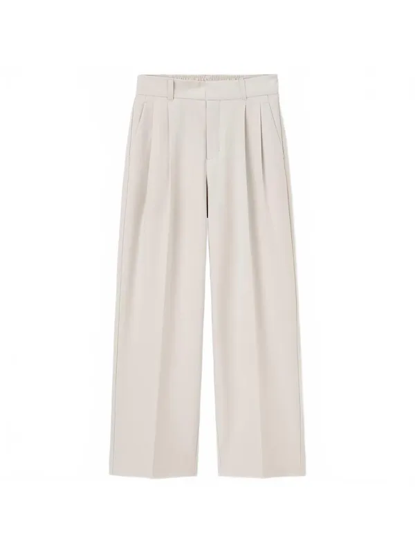 Uniqlo GU Pleated Wide-Leg Pants NWT Natural Small - Image 5