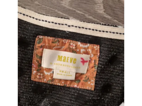 Maeve By Anthropologie Black White Polka Dot Tank Size Small - Image 2