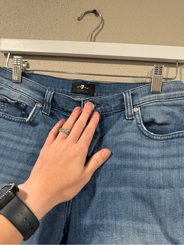 7 For All Mankind Jean Shorts - Image 4