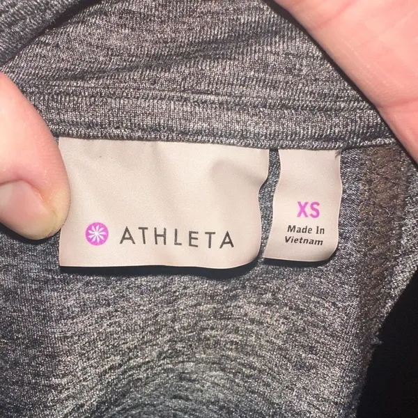 Athleta sporty gray full zip fitted athletic XS jacket - Image 3