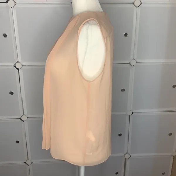 Zara Woman Sheer Pleated Sleeveless Blouse Size Small - Image 2