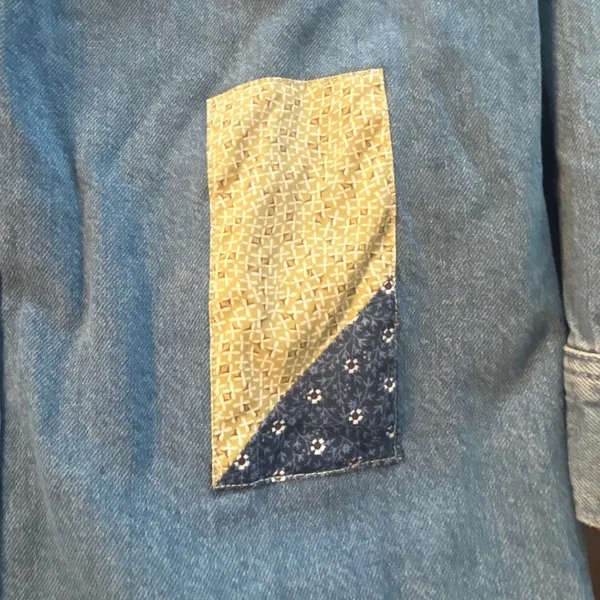 Levi's Premium Dorsey Patchwork Western Shirt Sm Pearl Snaps NWT Oversized Baggy - Image 7