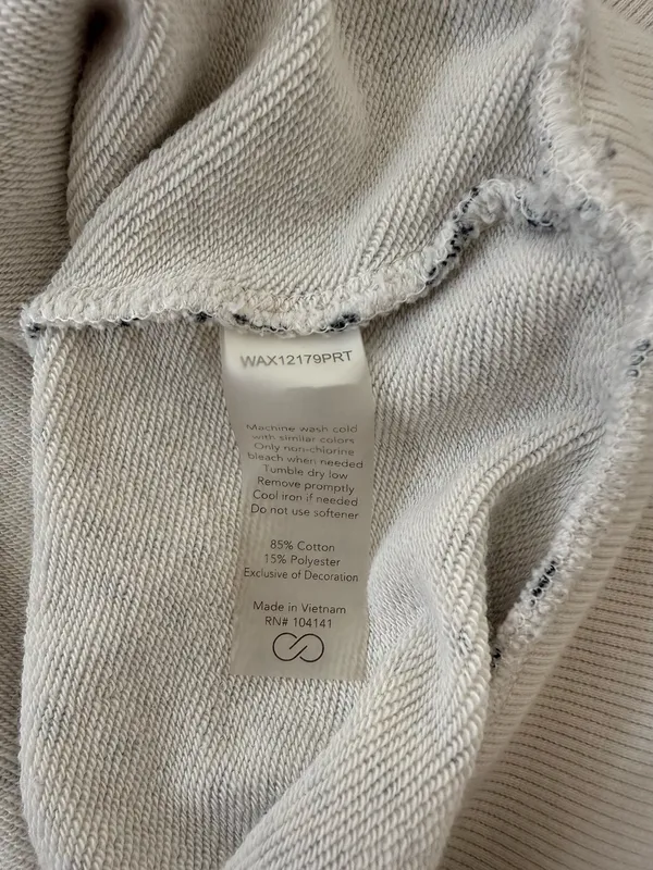 Calia by Carrie Cream & Black Dotted Sweatshirt Crew Neck Relaxed Fit - Image 11