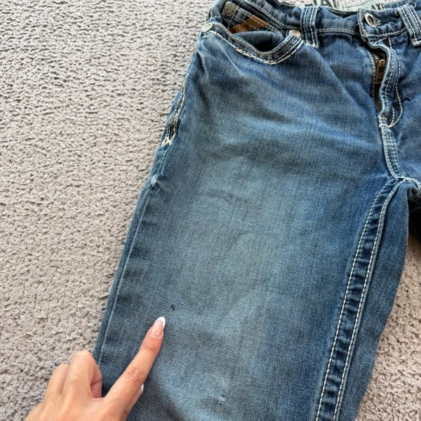 Ariat B4 Relaxed Girls Medium Wash Bootcut Jeans Size 14 Adjustable Waist - Image 11