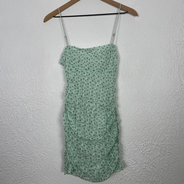 For Love & Lemons Drea Scrunchie Dot Mini Dress Size XS NWT - Image 3