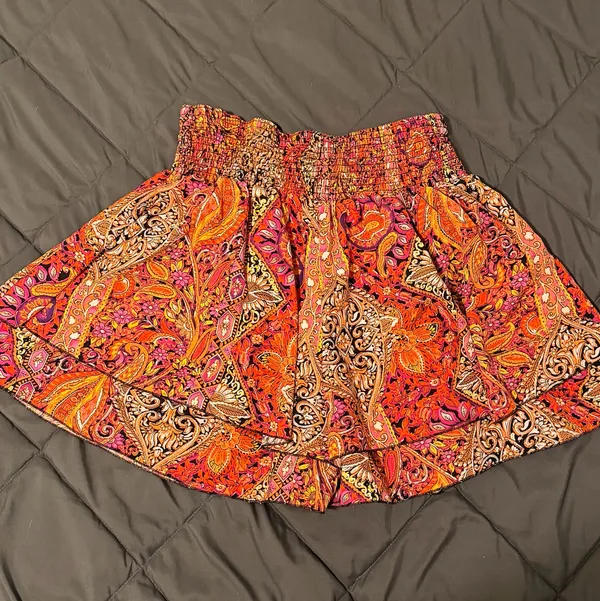 Set of 2 SHEIN CURVE Paisley Printed Flounced Layered Shorts Size 1XL - Image 10