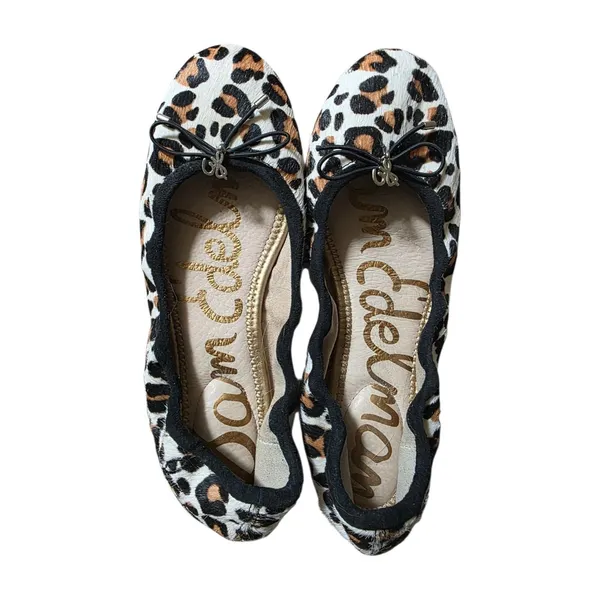 Sam Edelman Flats Women Size 6 Calf Fur Cheetah Chic Boujee Modern Maximalist - Image 7