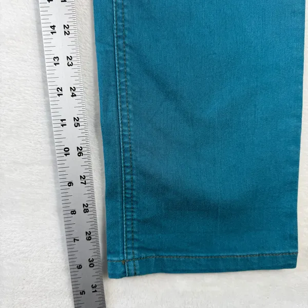 Free People 30 Teal Blue Skinny Leg Colored Denim‎ Stretch Jeans 61855-16515125 - Image 6