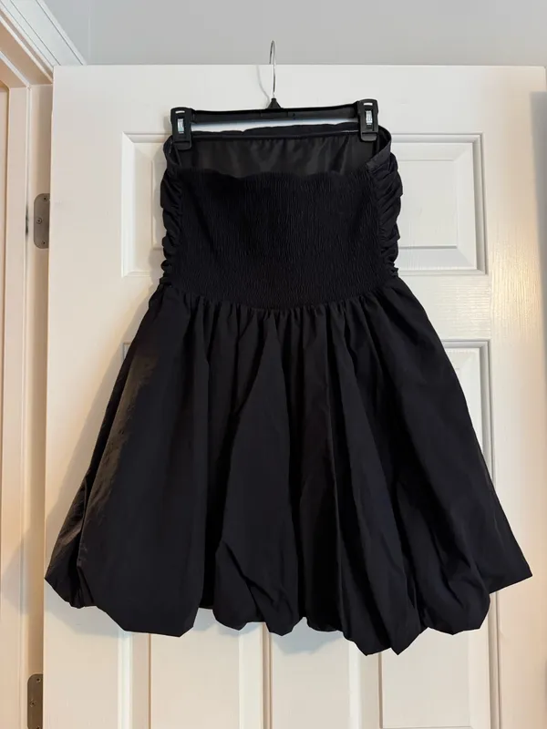 H&M Strapless Bubble Hem Dress - Image 2