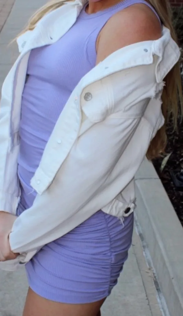 Purple Mini Dress - Image 3
