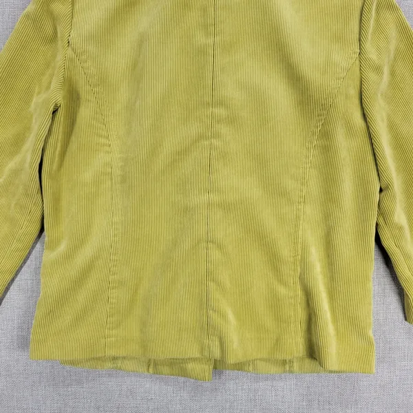 Requirements Corduroy Swing Jacket Womens M Yellow 3/4 Wide Sleeve Big Buttons‎ - Image 9
