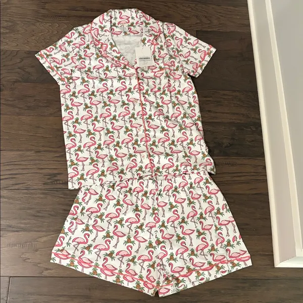New With Tags Roller Rabbit Freddy Flamingo Polo Pajamas Sz M - Image 9