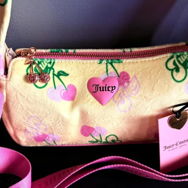 Juicy Couture Yellow Iris Cherry Retro Shoulder Crossbody Bag NWT - Image 8