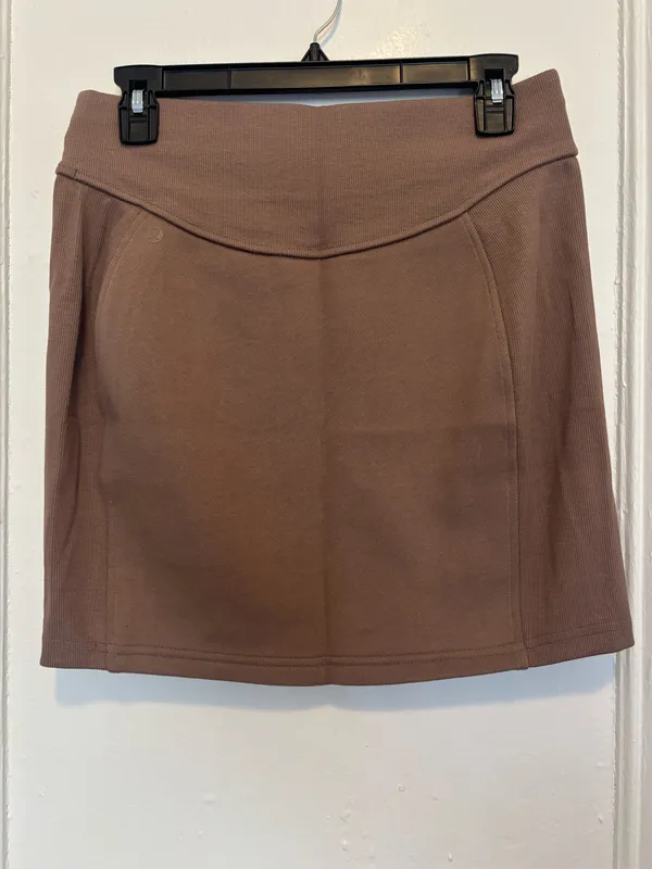 Lululemon Scuba High-Rise Mini Skirt Taupetastic Size Medium - Image 4