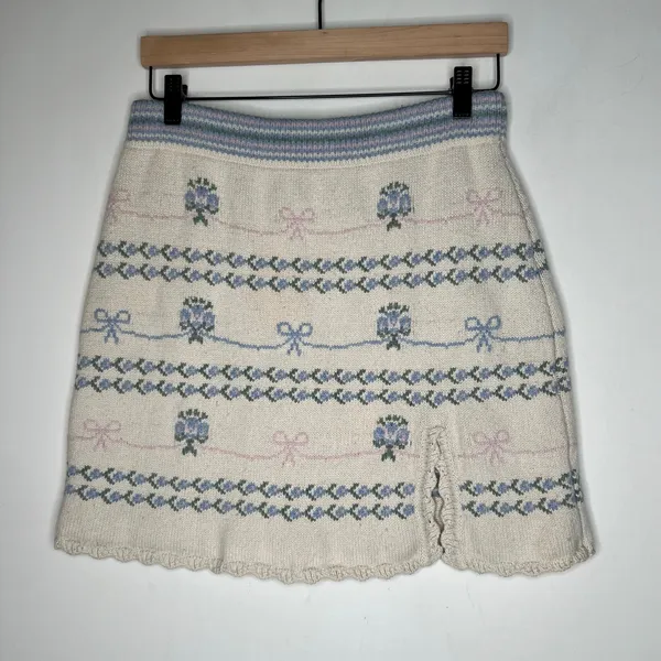 Love Shack Fancy Pawley Knit Mini Skirt Size Large - Image 3