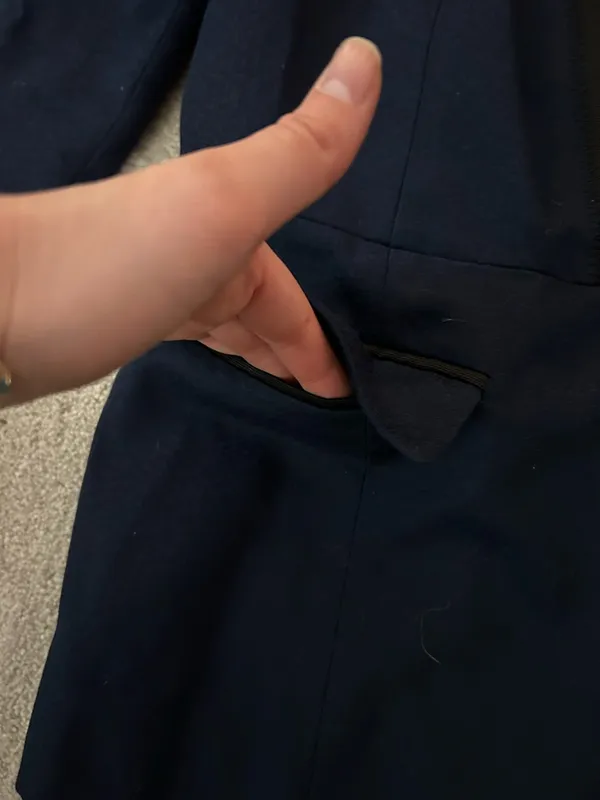 Banana Republic Navy Blazer with Black Trim - Image 2