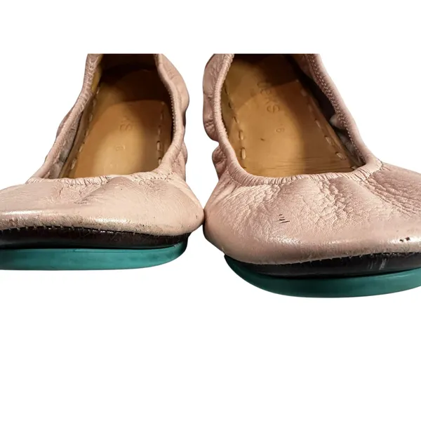 Tieks Blush Pink Leather Foldable Travel Ballet Flats Shoes Size 8 - Image 3