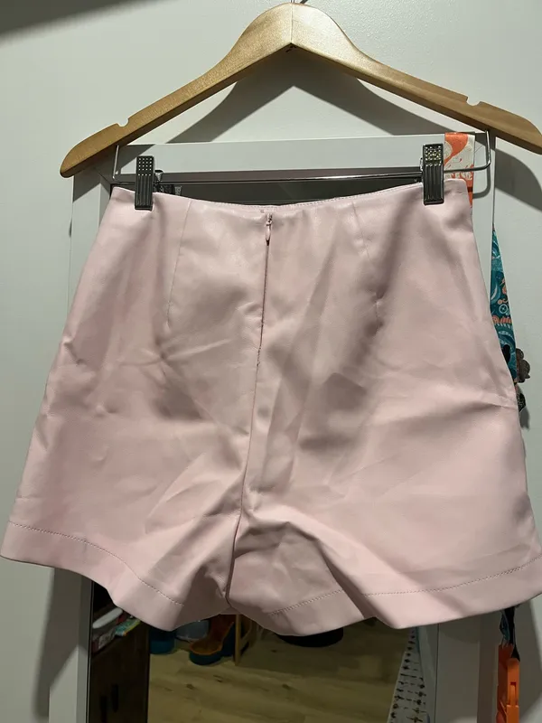 Alya Pleather Skort Baby Pink - Image 3
