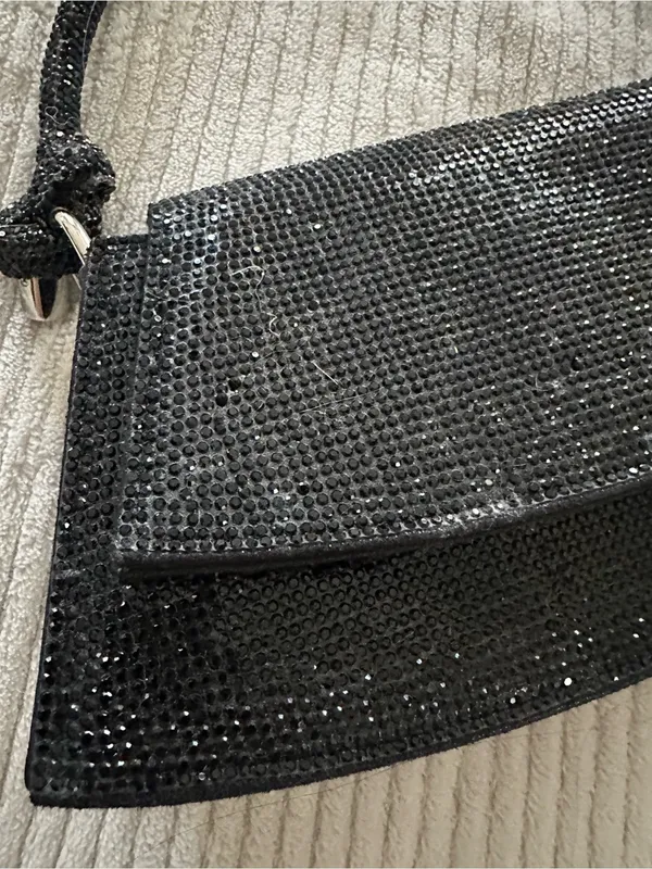 Vintage Black Sparkle Evening Top - Image 3