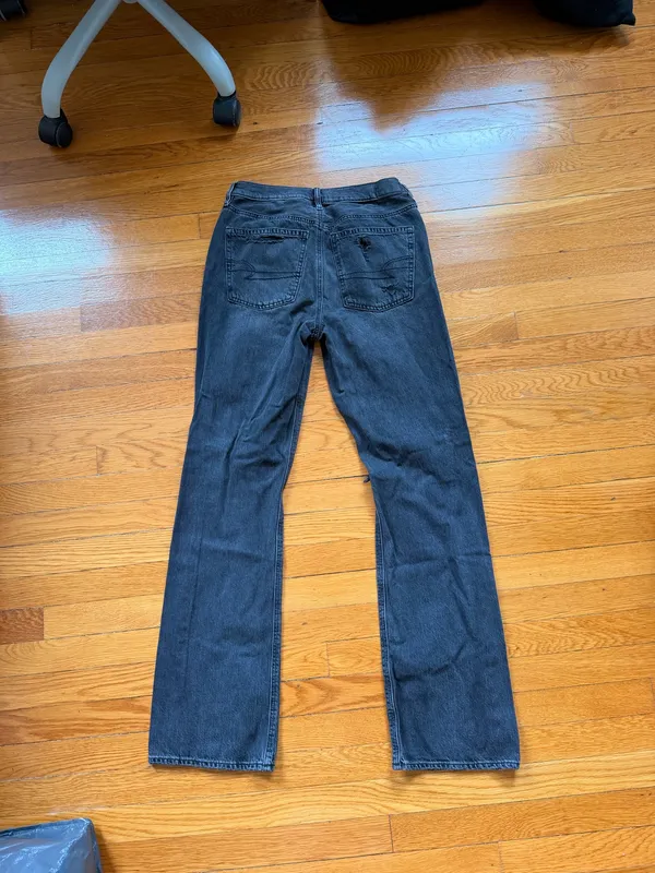 American Eagle Long Ripped Jeans Black  - Image 2